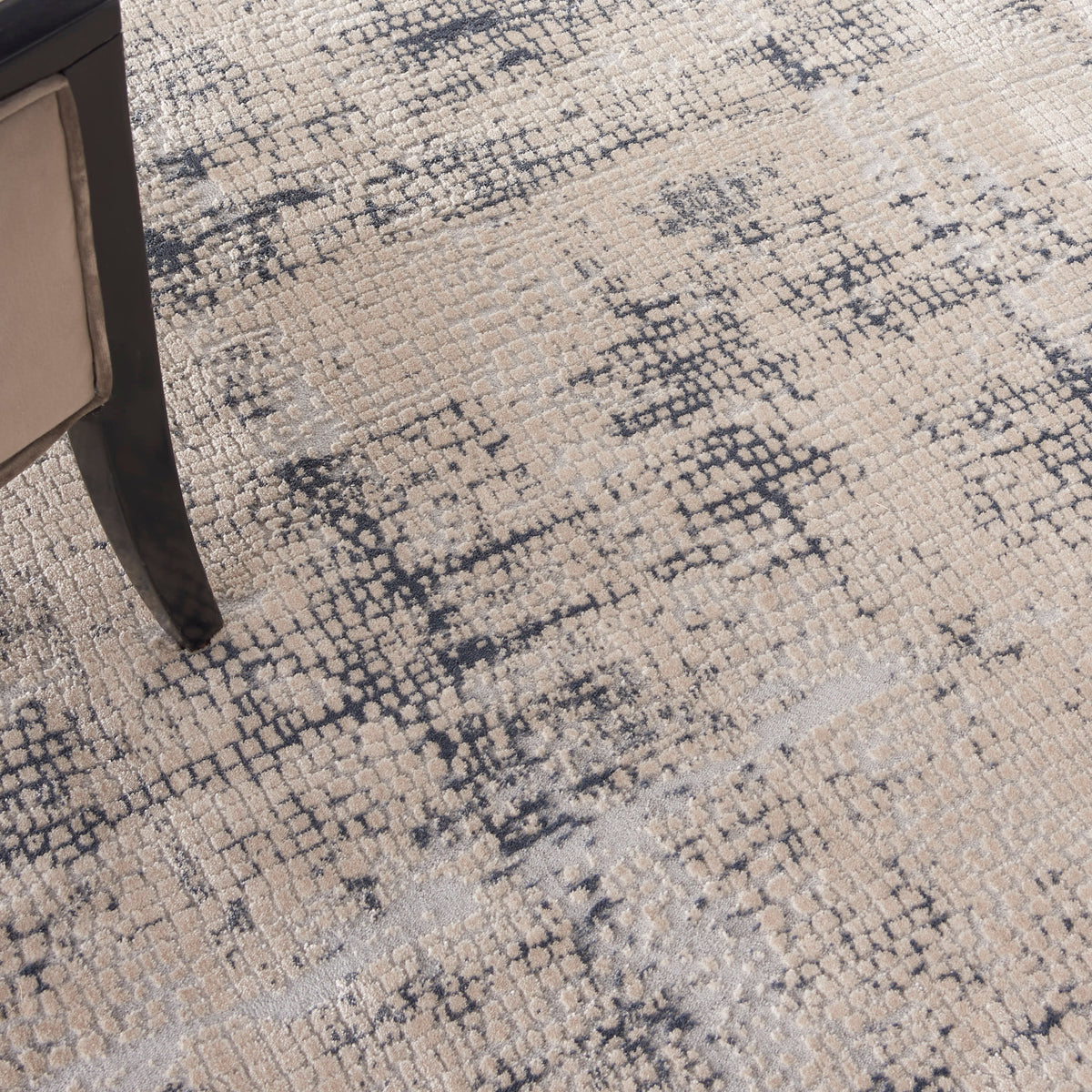 Rustic Textures RUS06 Ivory Blue Rug