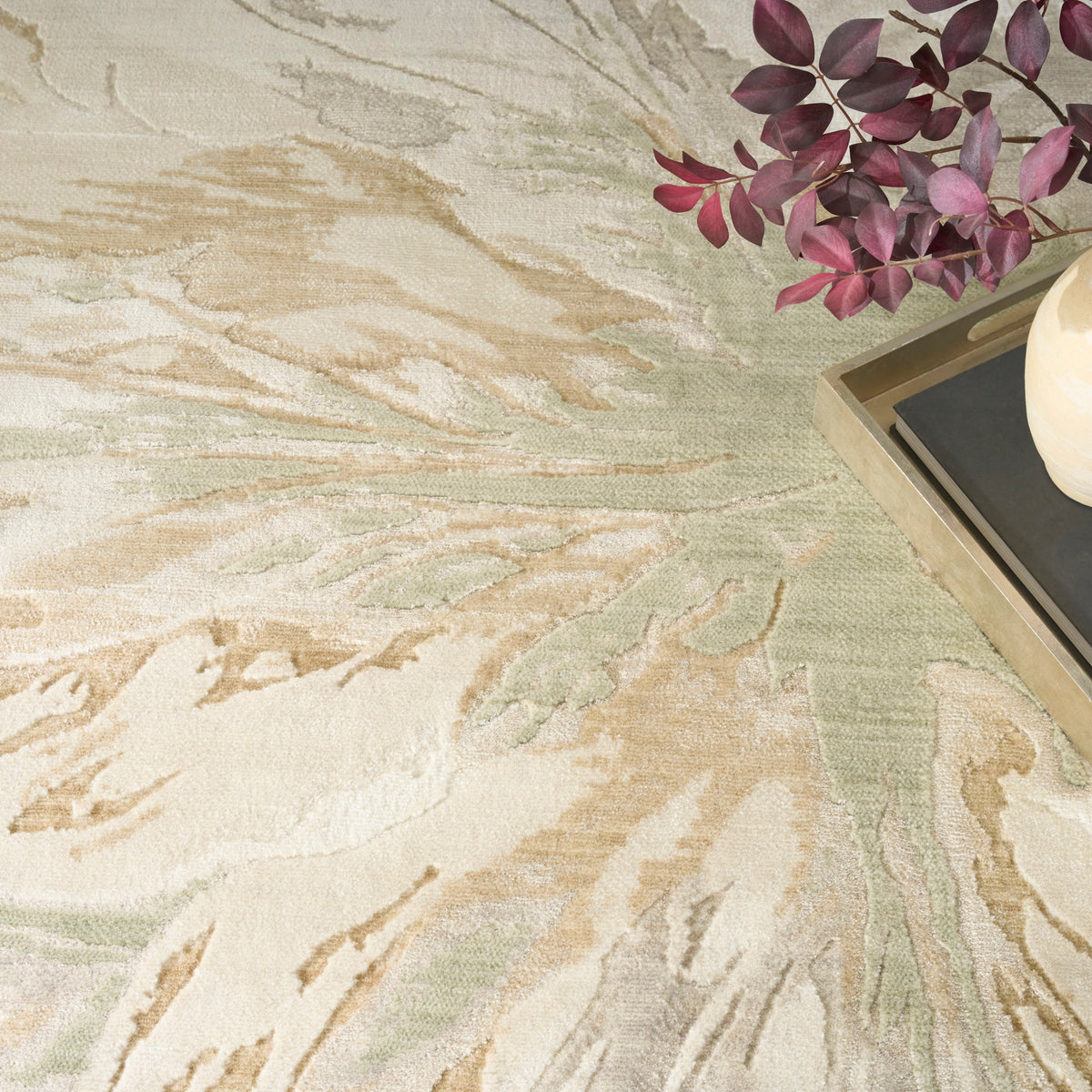 Brushlight BRL02 Green Ivory Rug