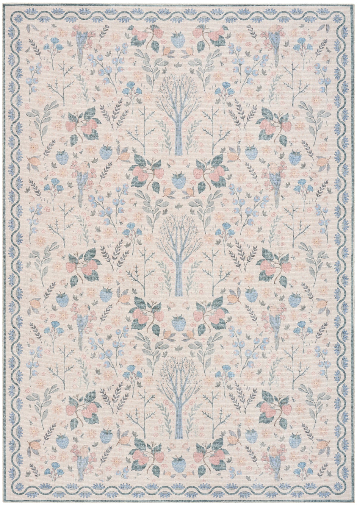 Botanical Washables BOT04 Ivory Multicolor Rug