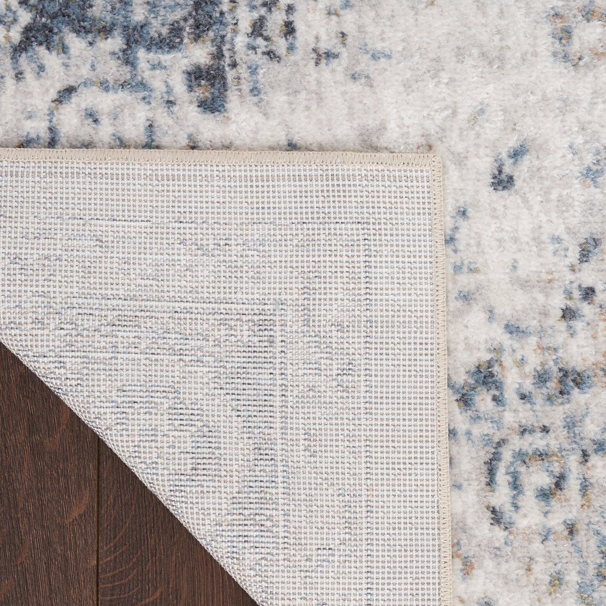 Astra Machine Washable ASW16 Ivory Blue Rug