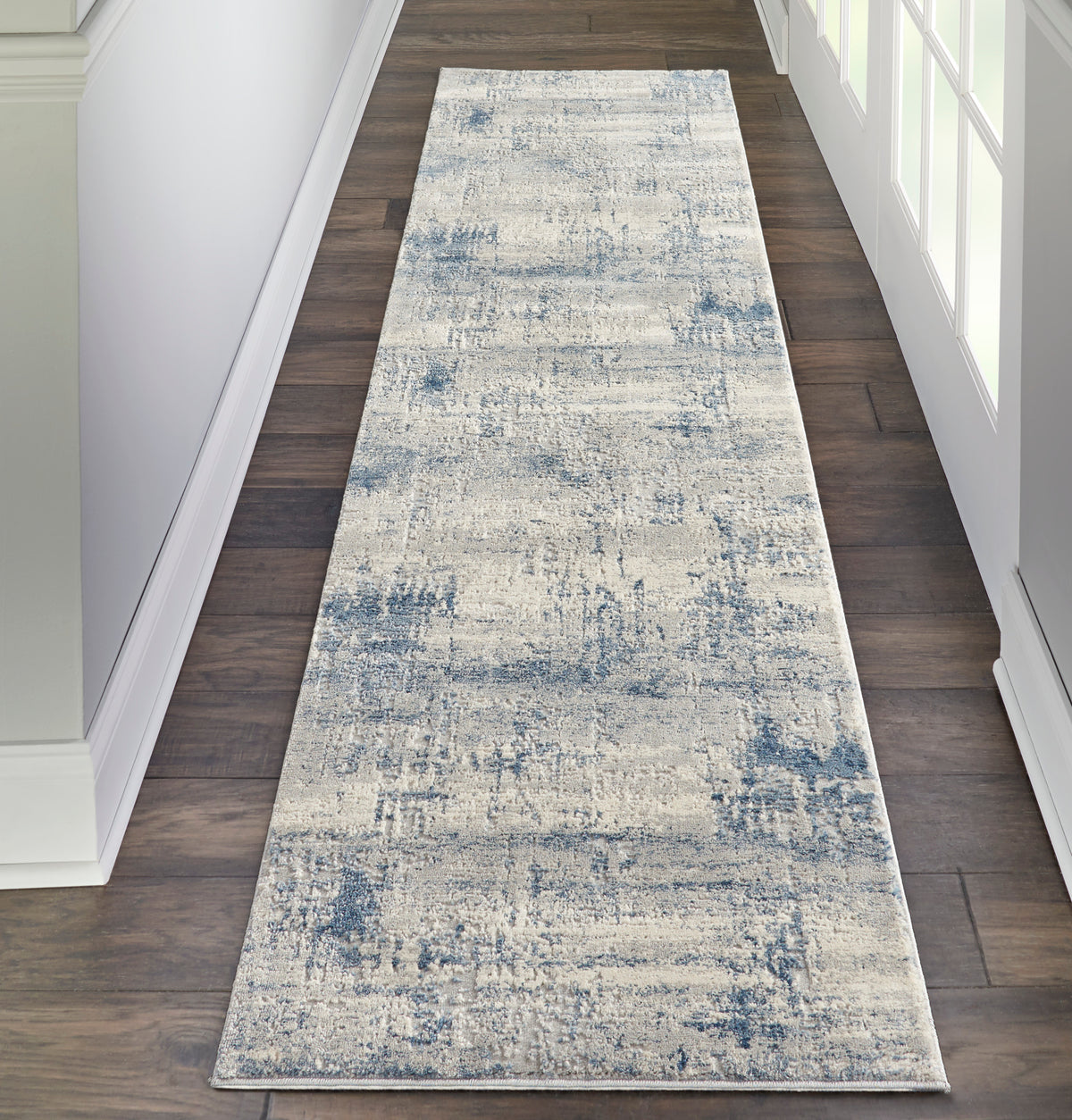 Rustic Textures RUS10 Ivory Blue Rug