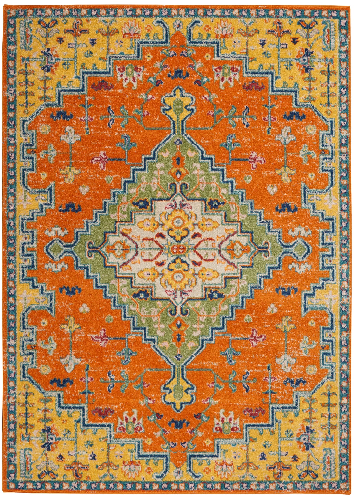 Allur ALR01 Orange Multicolor Rug
