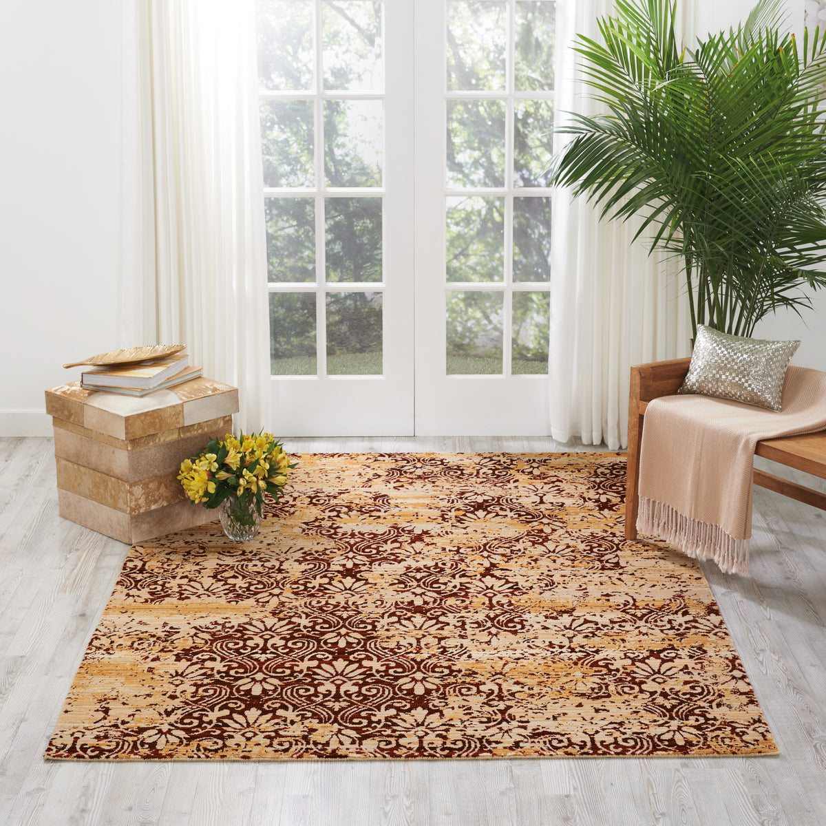 Rhapsody RH005 Gold Garnet Rug
