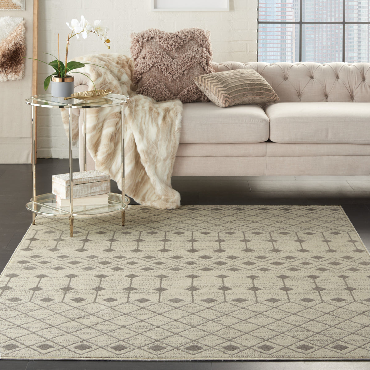 Grafix GRF37 Ivory Grey Rug