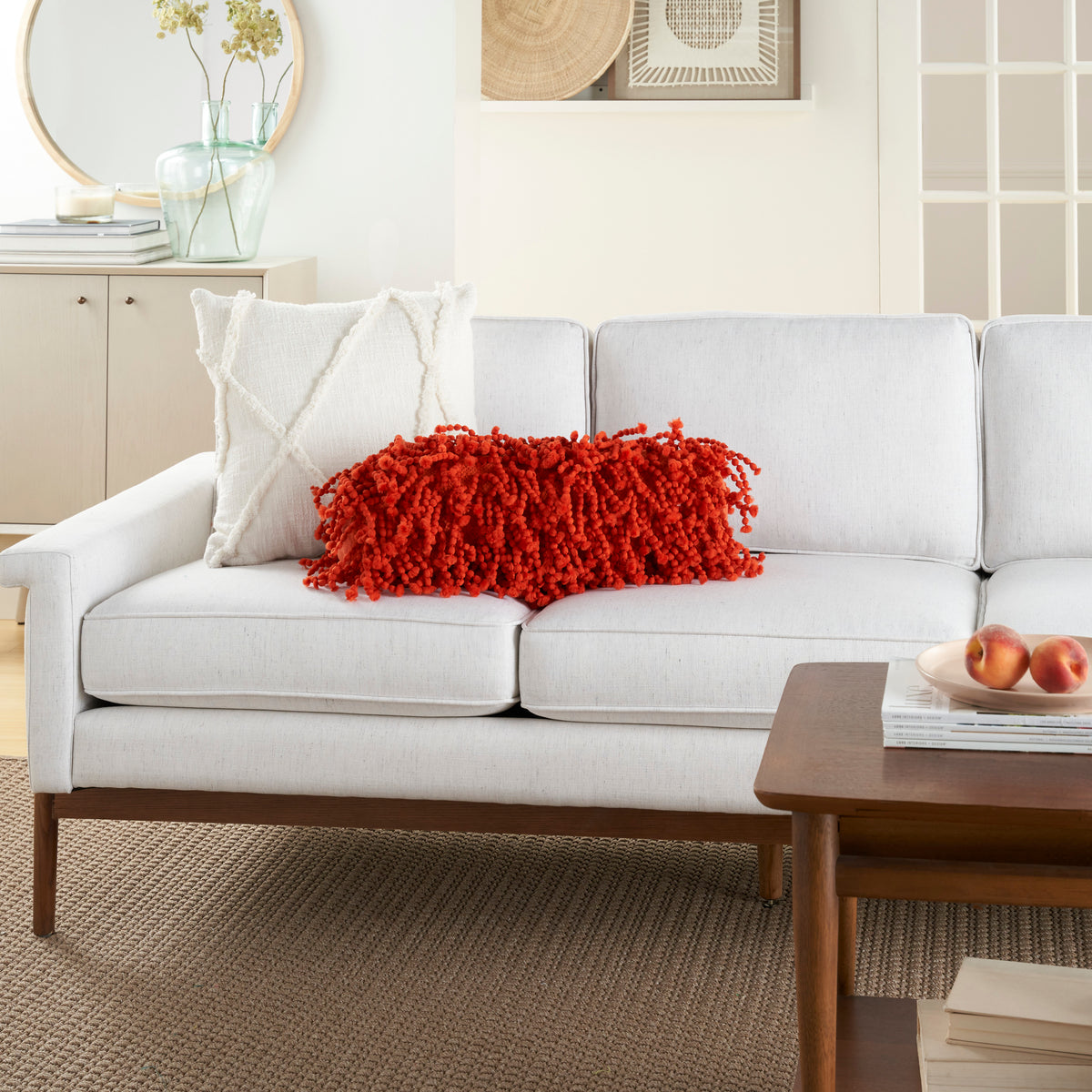 Shag DC105 Orange 5" x 20" Throw Pillows