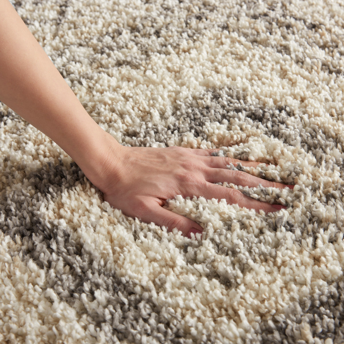 Oslo Shag OSL02 Ivory/Grey Rug