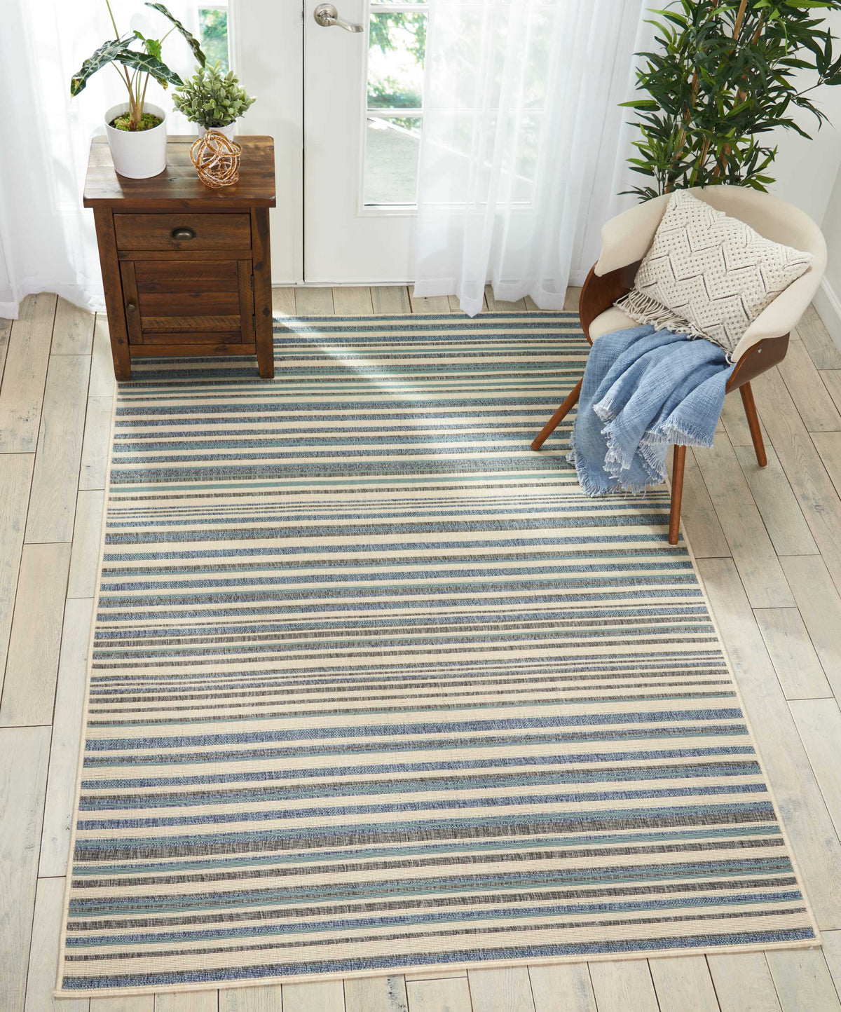 Lido LID01 Blue Cream Rug