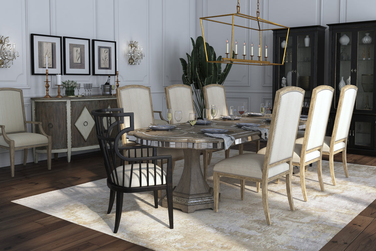 Sanctuary Rectangle Dining Table with 2-20in Leaves