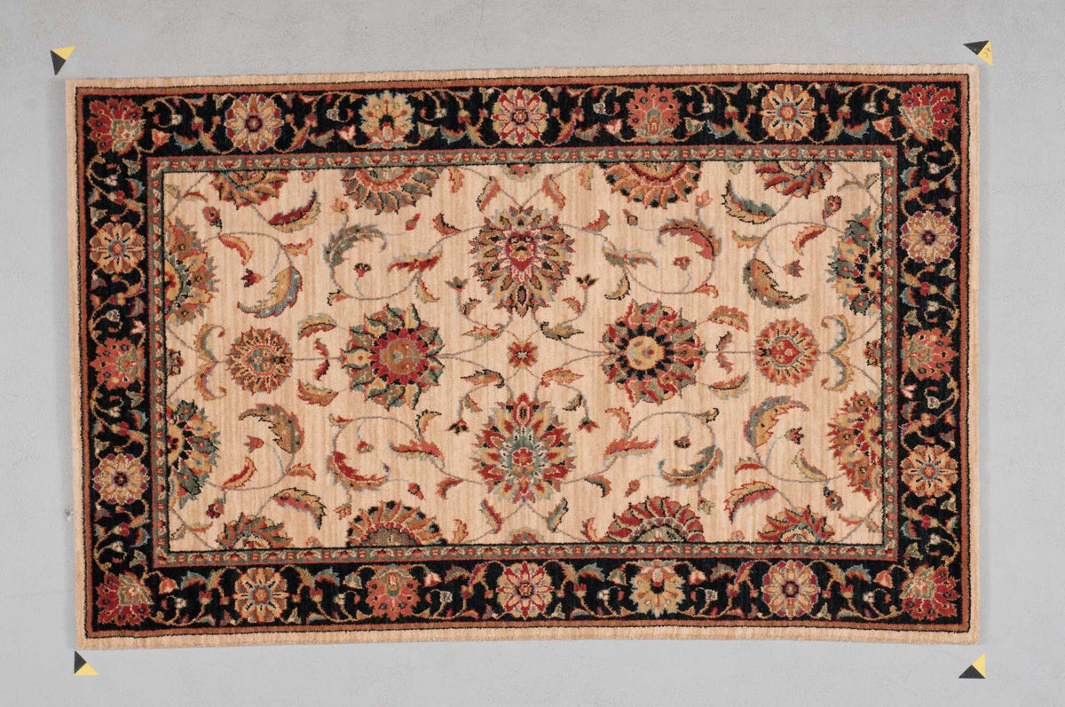 Living Treasures LI04 Ivory/Black Rug