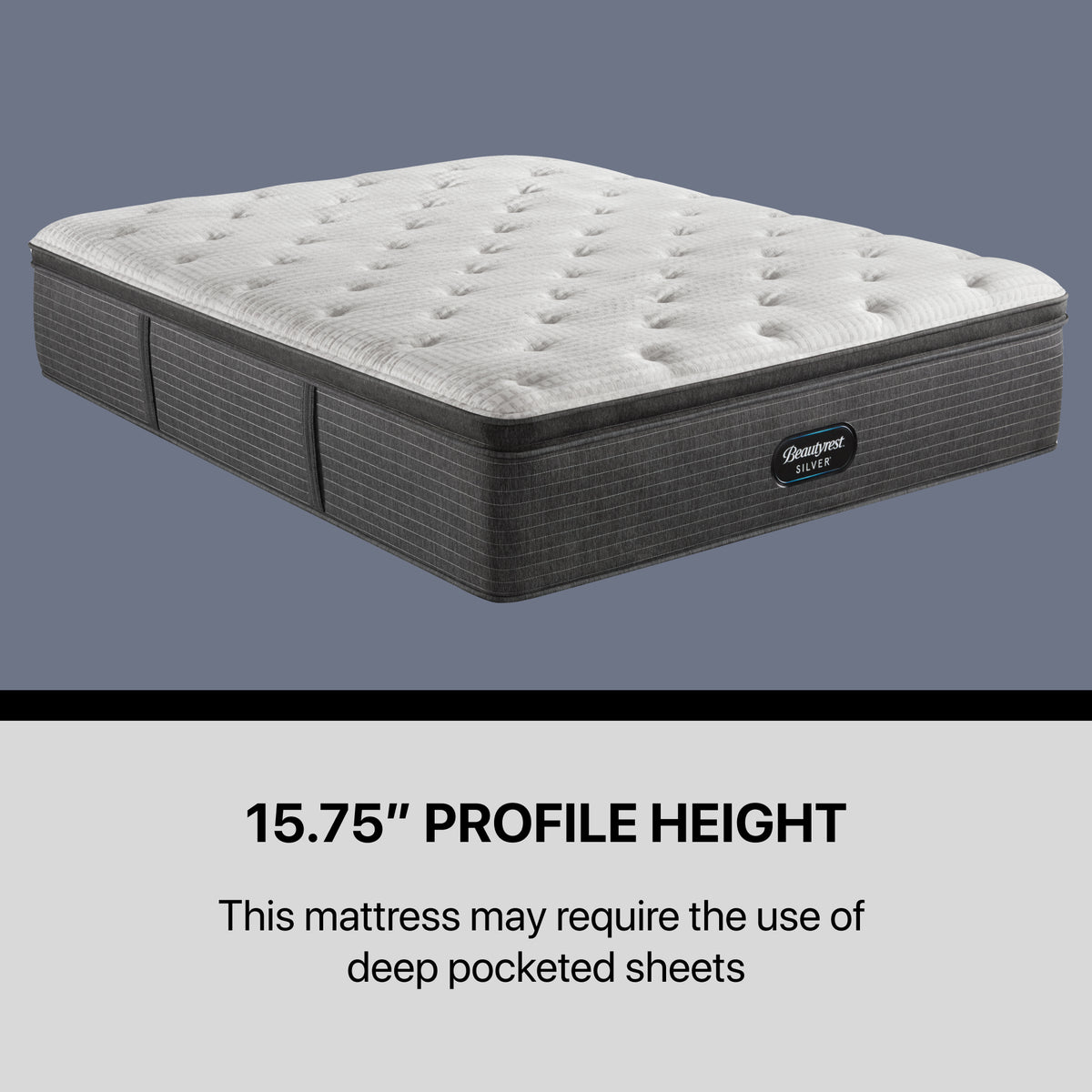 Silver BRS900 15.75" Medium Pillow Top Mattress