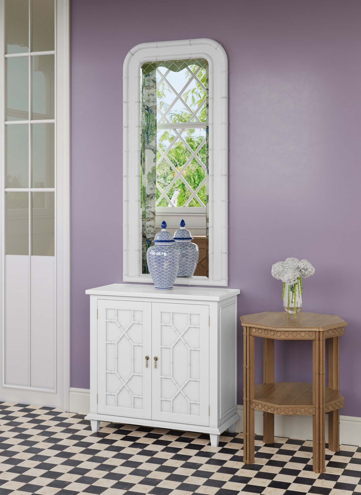 Chelsea Arched Mirror in Architectural White