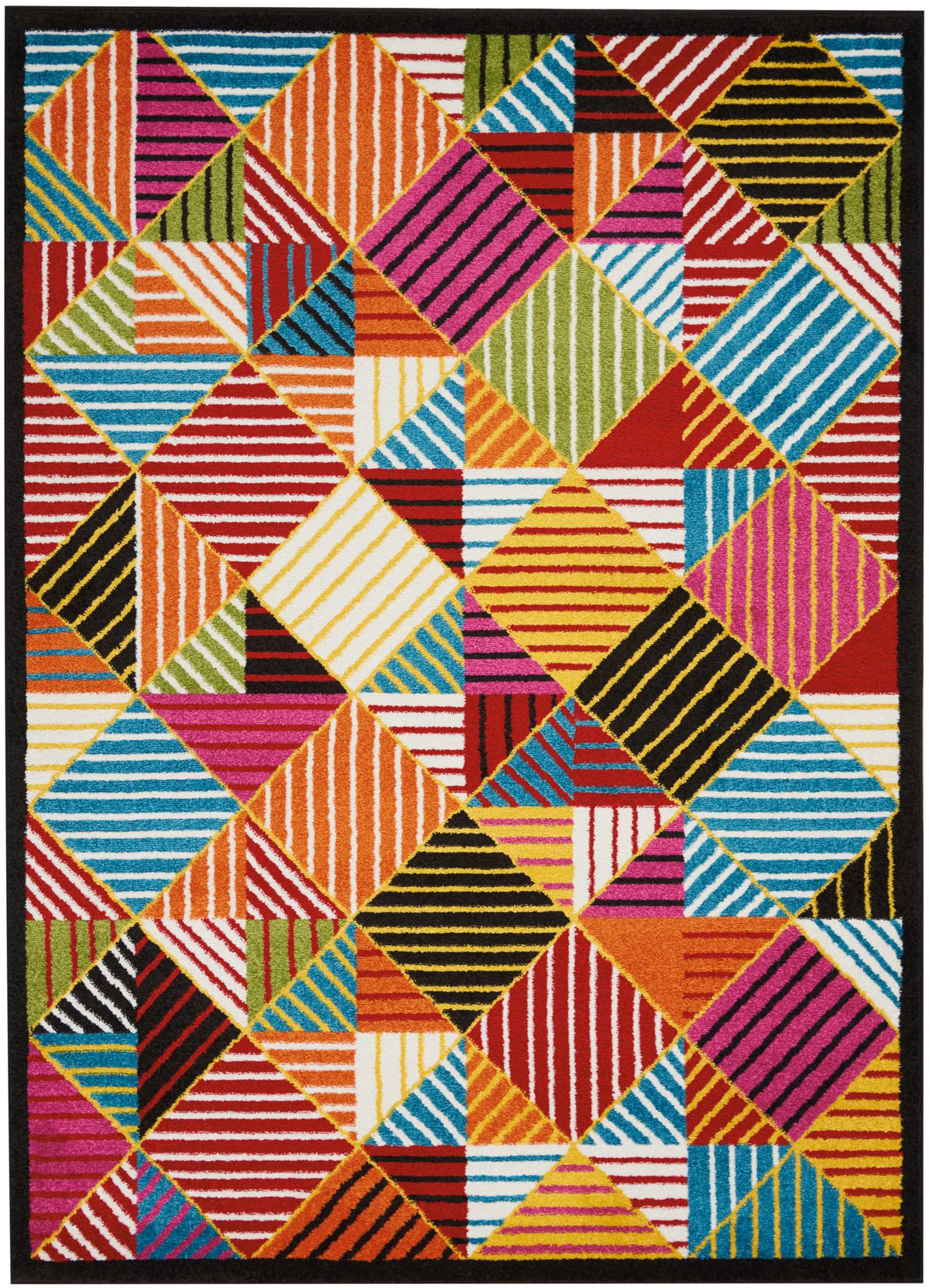 Oakdale OKD02 Black Multicolor Rug