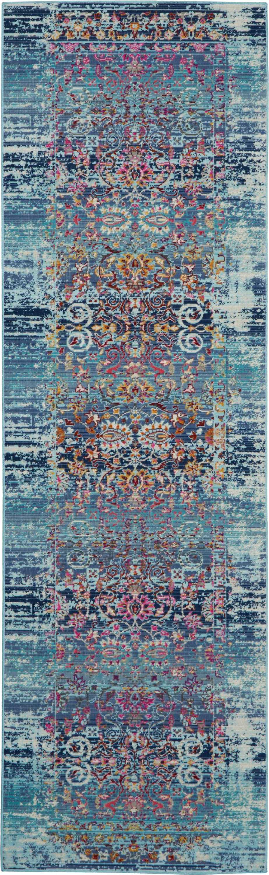 Vintage Kashan VKA02 Blue Rug