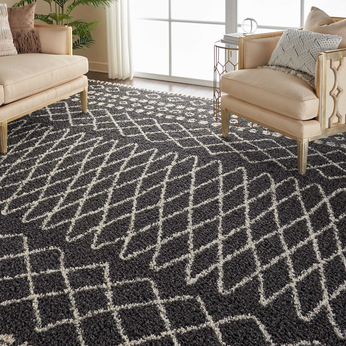 Moroccan Shag MRS02 Charcoal Rug