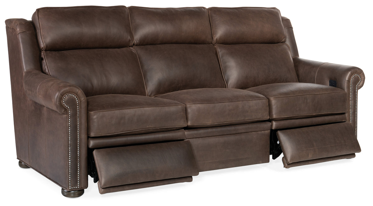Reece Reclining Sofa with Power Headrest - Two Piece Back