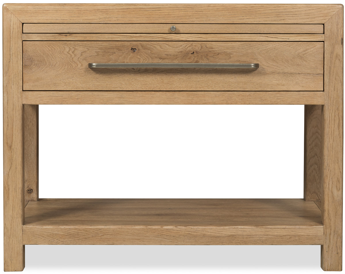 Driftwood One-Drawer Nightstand with Stone