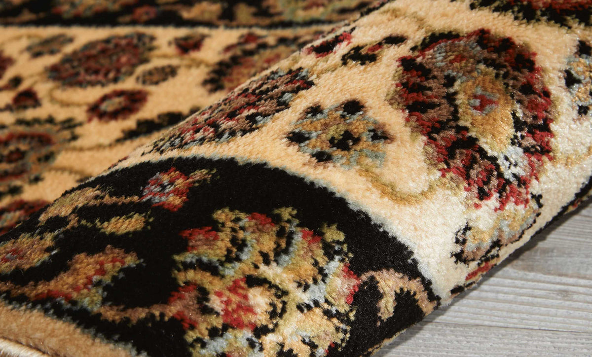 Delano DEL01 Ivory Black Rug