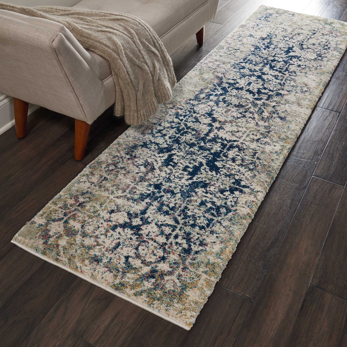 Fusion FSS12 Cream Blue Rug
