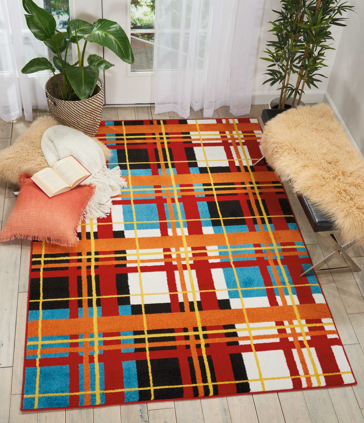 Oakdale OKD01 Red Rug