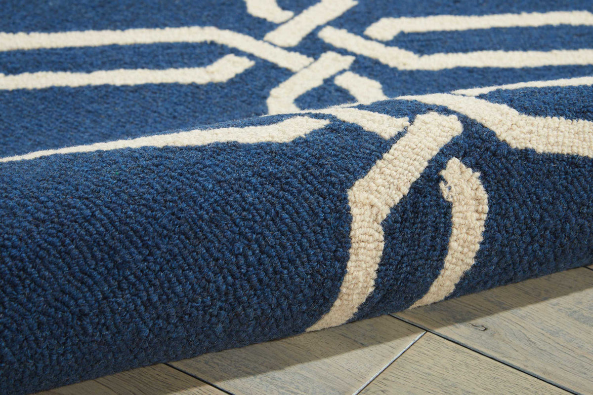 Linear LIN08 Navy Rug
