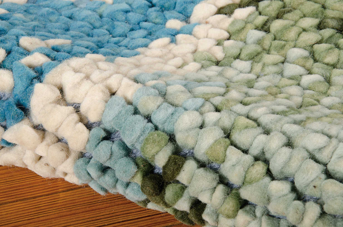 Impressionist IMPR1 Green Blue Rug