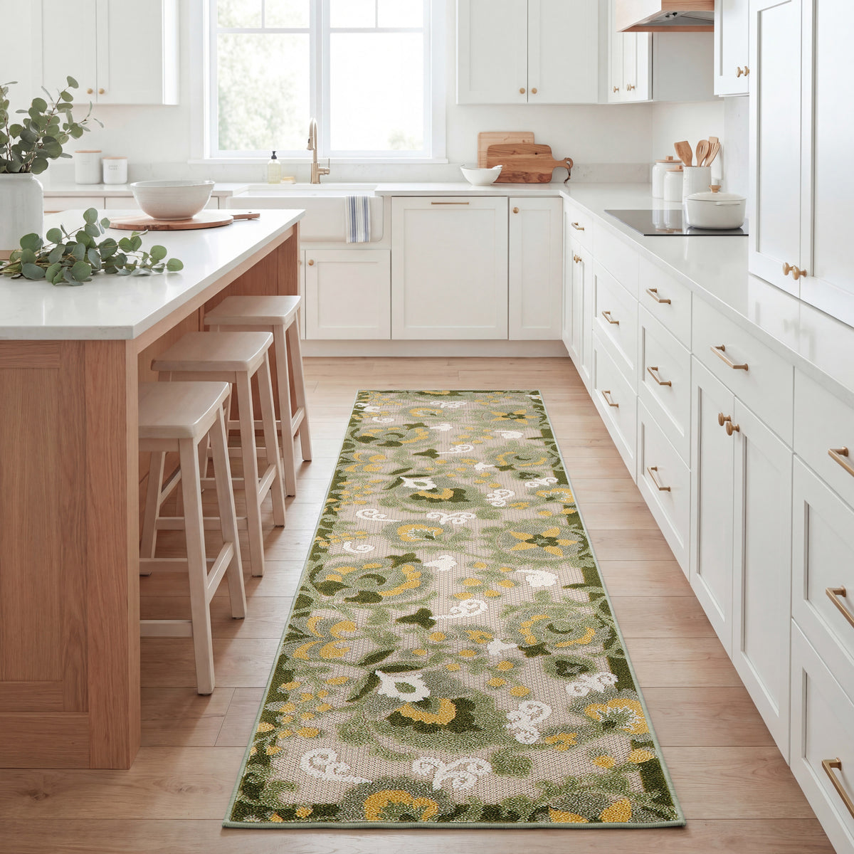 Aloha ALH17 Ivory Green Rug
