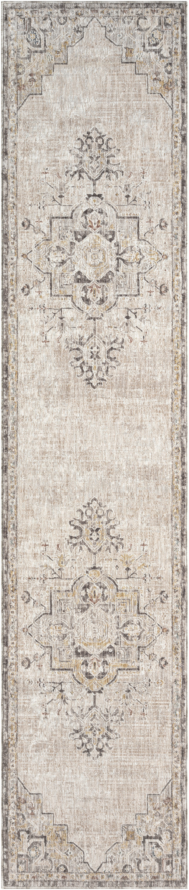 Antique Fusion ANF01 Ivory Charcoal Rug