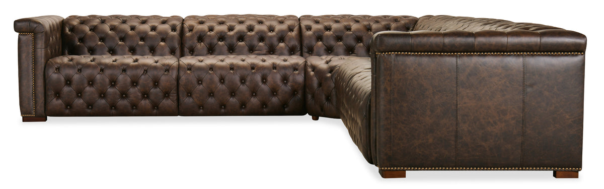 Savion Deux 5 Seat Sectional with Four Power Recliners and Six Power Headrests
