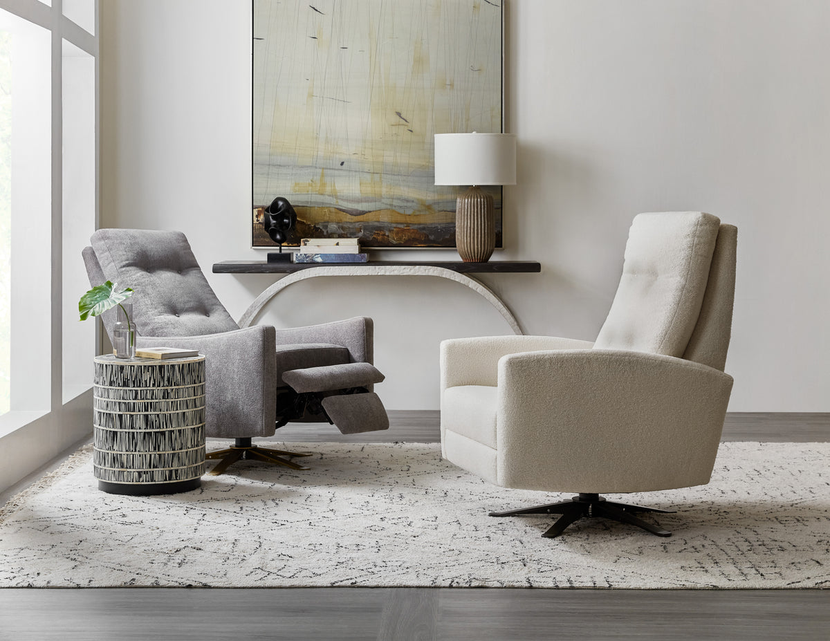 Basil Tufted Back Swivel Recliner