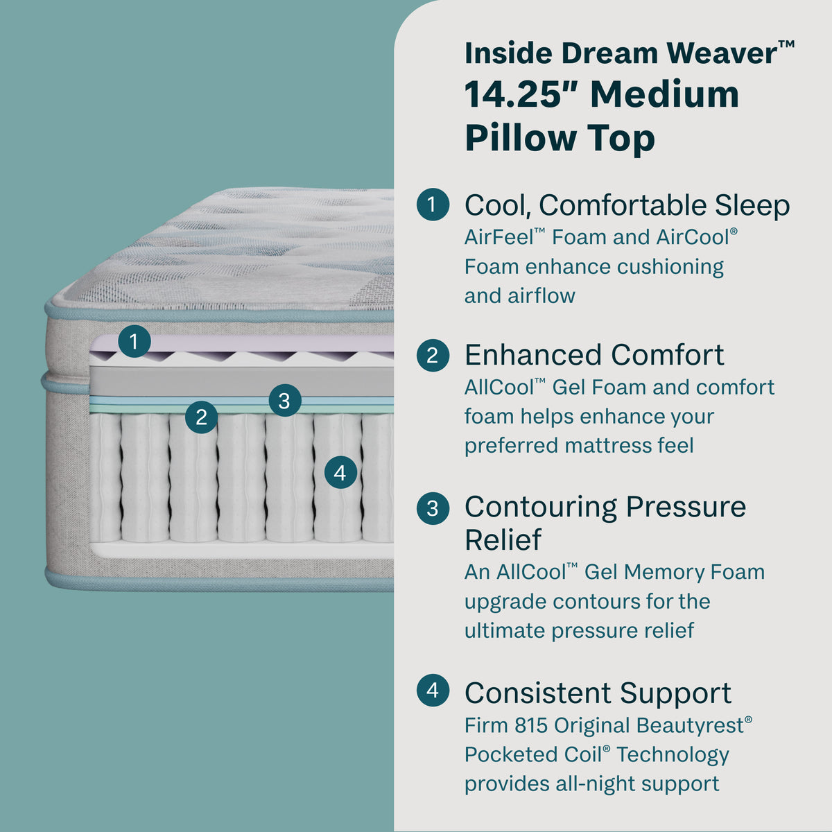 Casa Grande 14.25" Medium Pillow Top Mattress