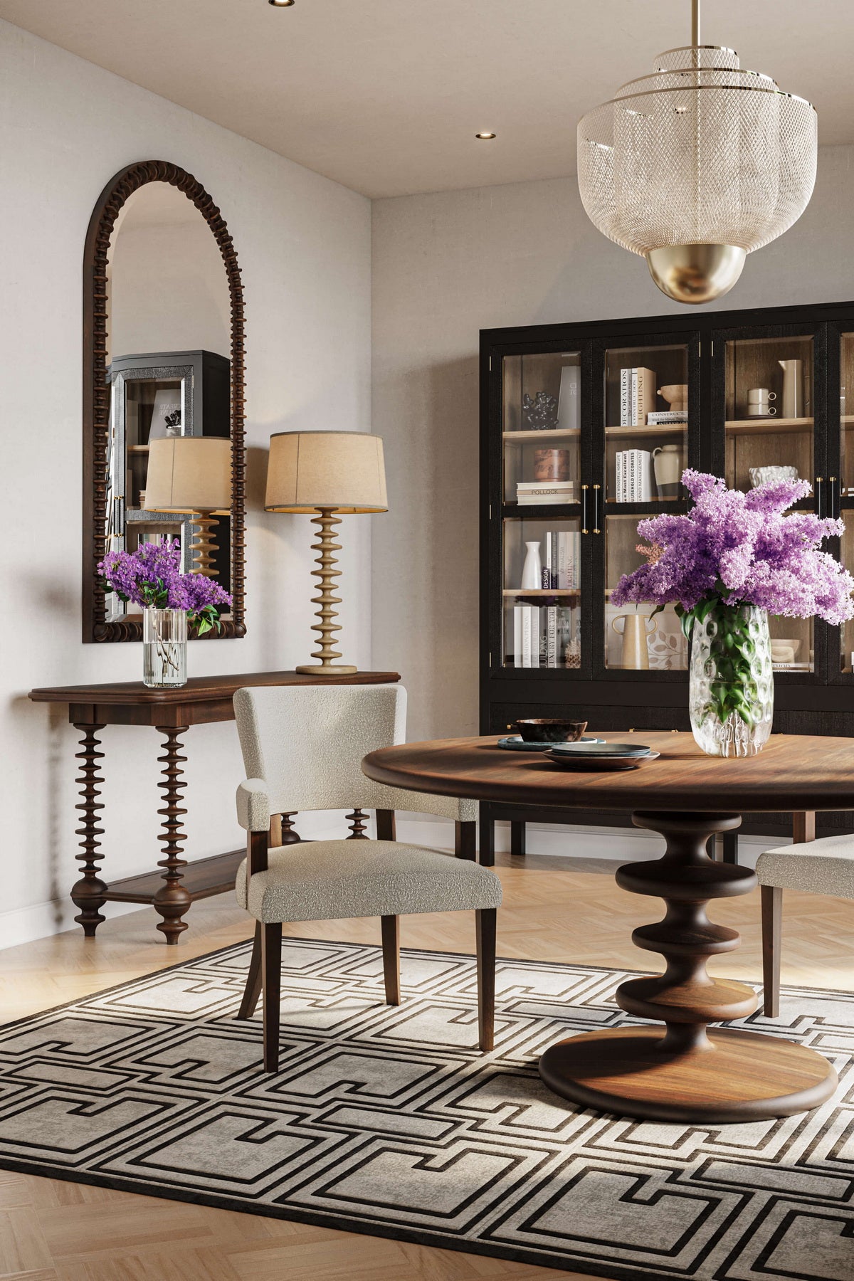 Milano Table Lamp in Fruitwood