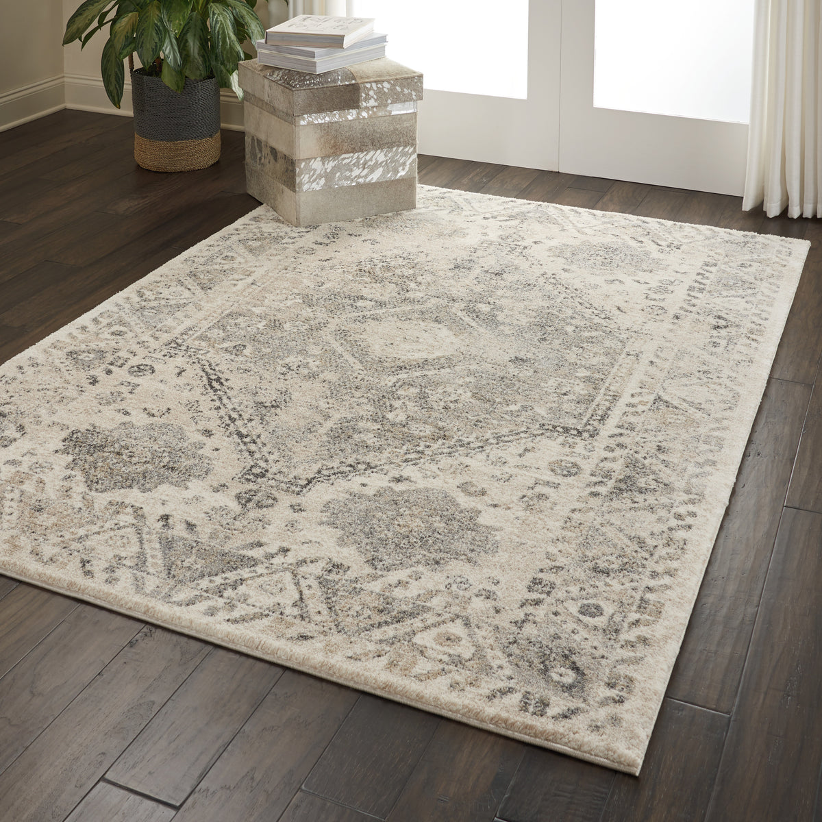 Fusion FSS11 Cream Grey Rug