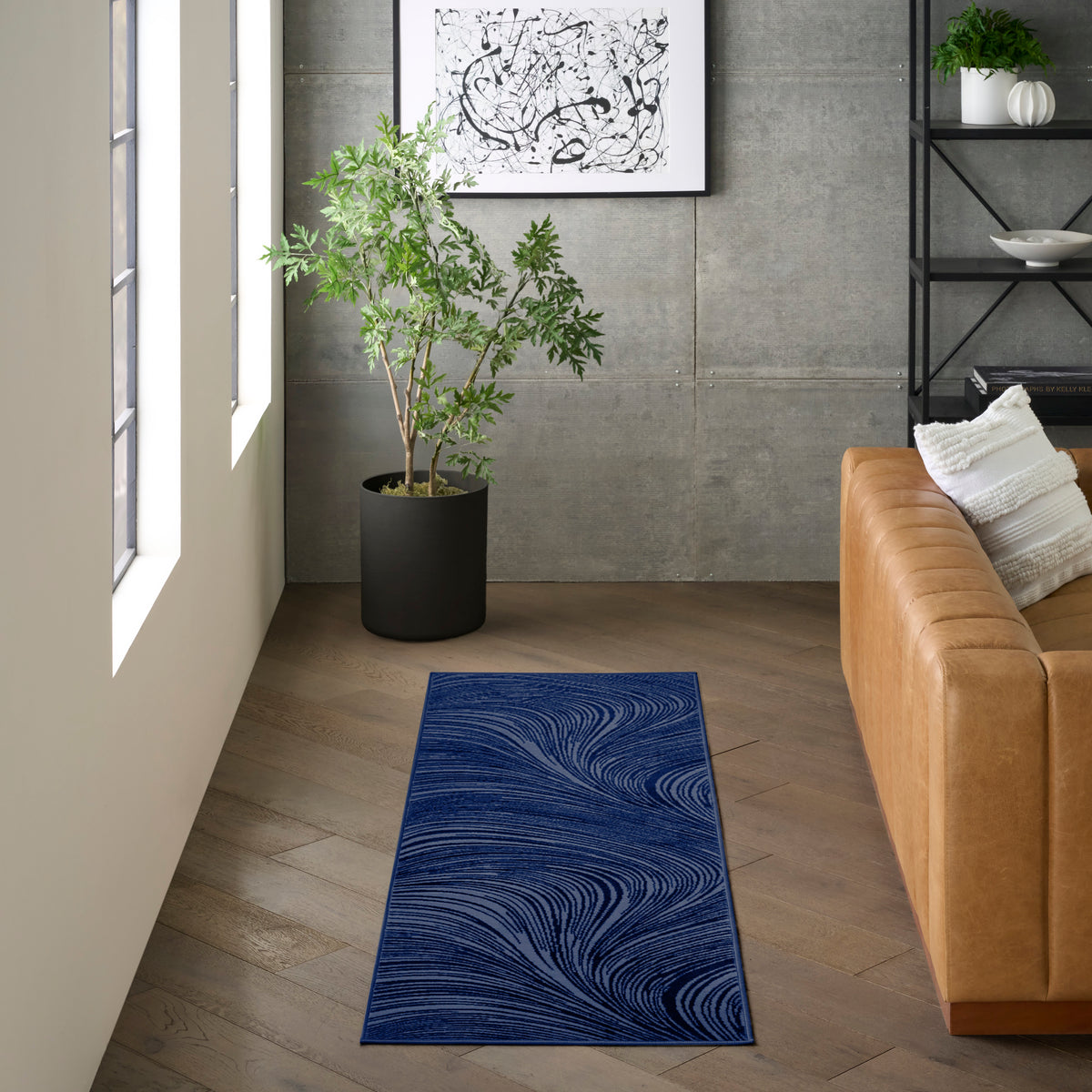 Central Park West CEP02 Navy Rug
