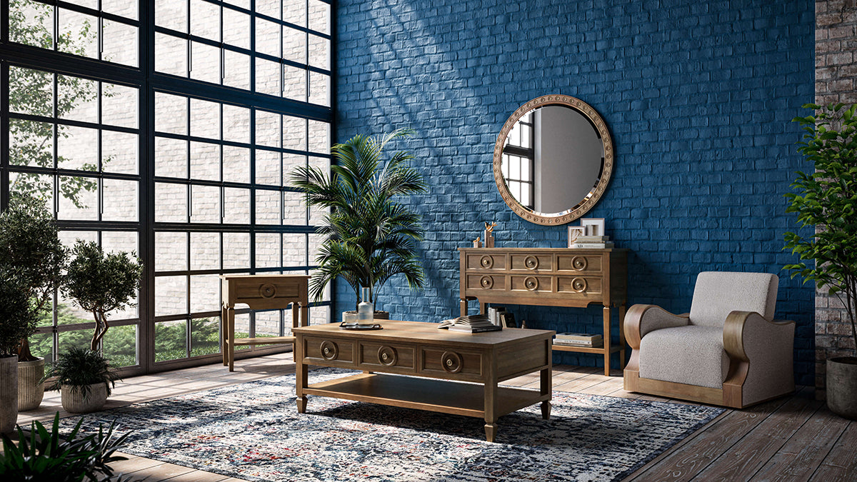 Orleans Console Table in Straw Wash