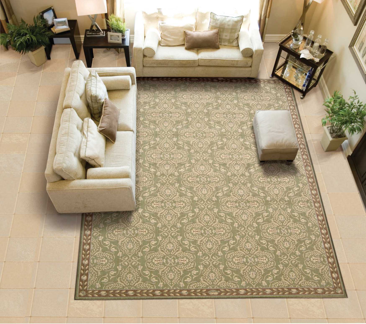 Riviera RI01 Green Rug