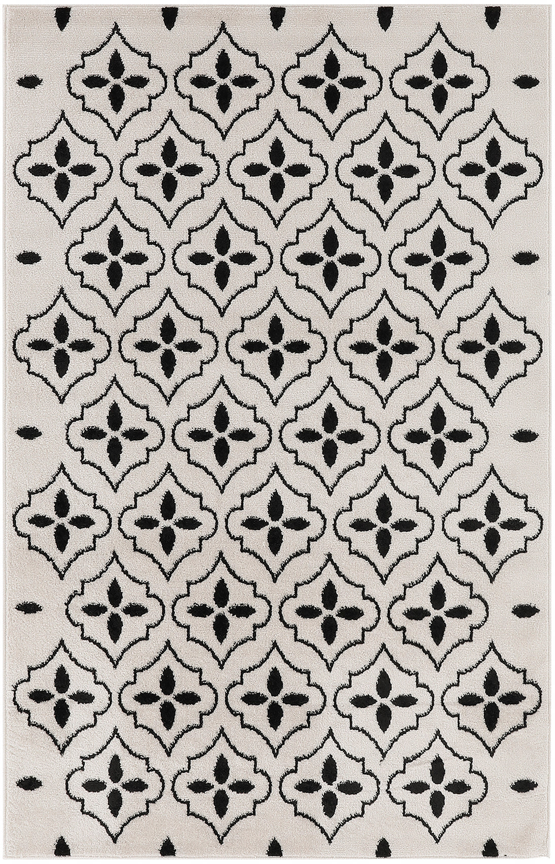 Nourison Essentials NRE04 Ivory Black Rug