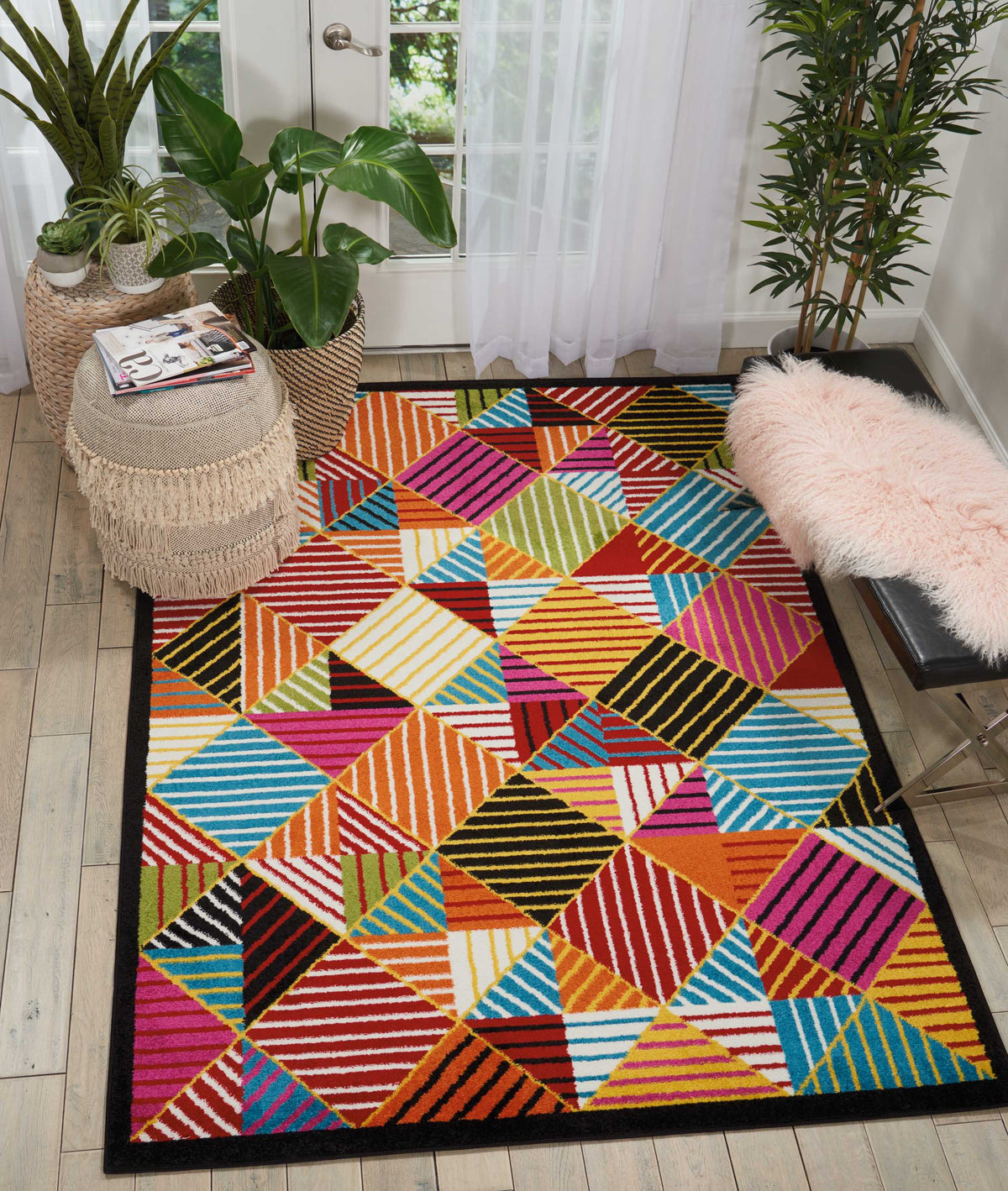 Oakdale OKD02 Black Multicolor Rug