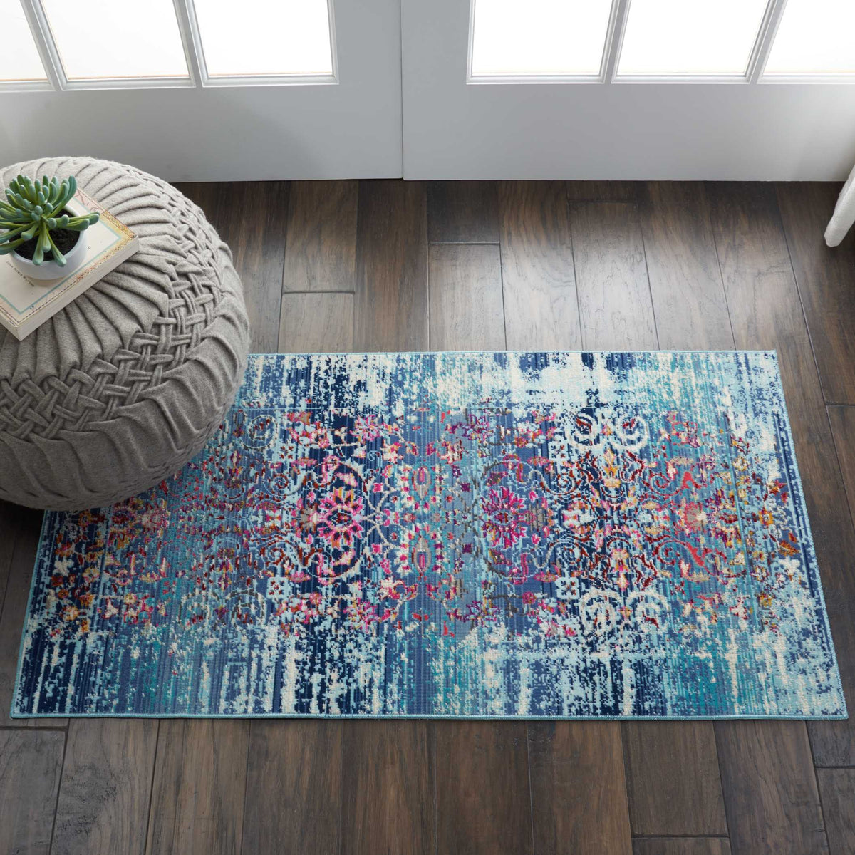 Vintage Kashan VKA02 Blue Rug