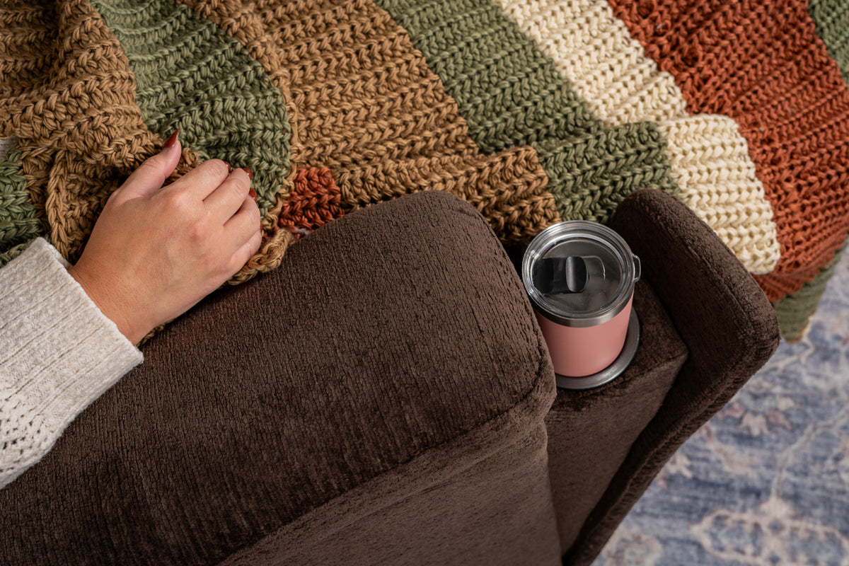 Plush Fabric Perfect Match Gliding Recliner