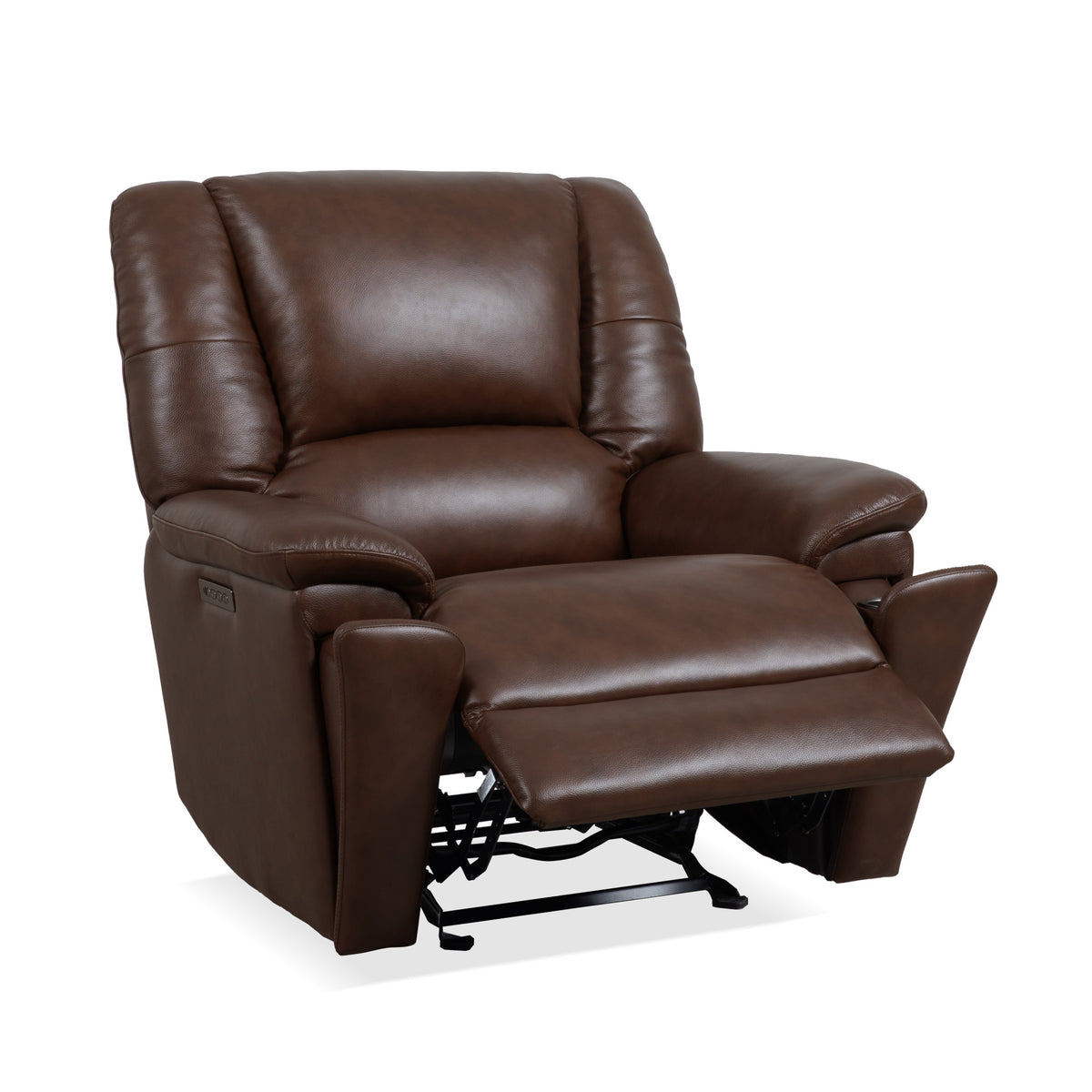 Plush Leather Perfect Match Power Gliding Recliner with Power Headrest & Lumbar