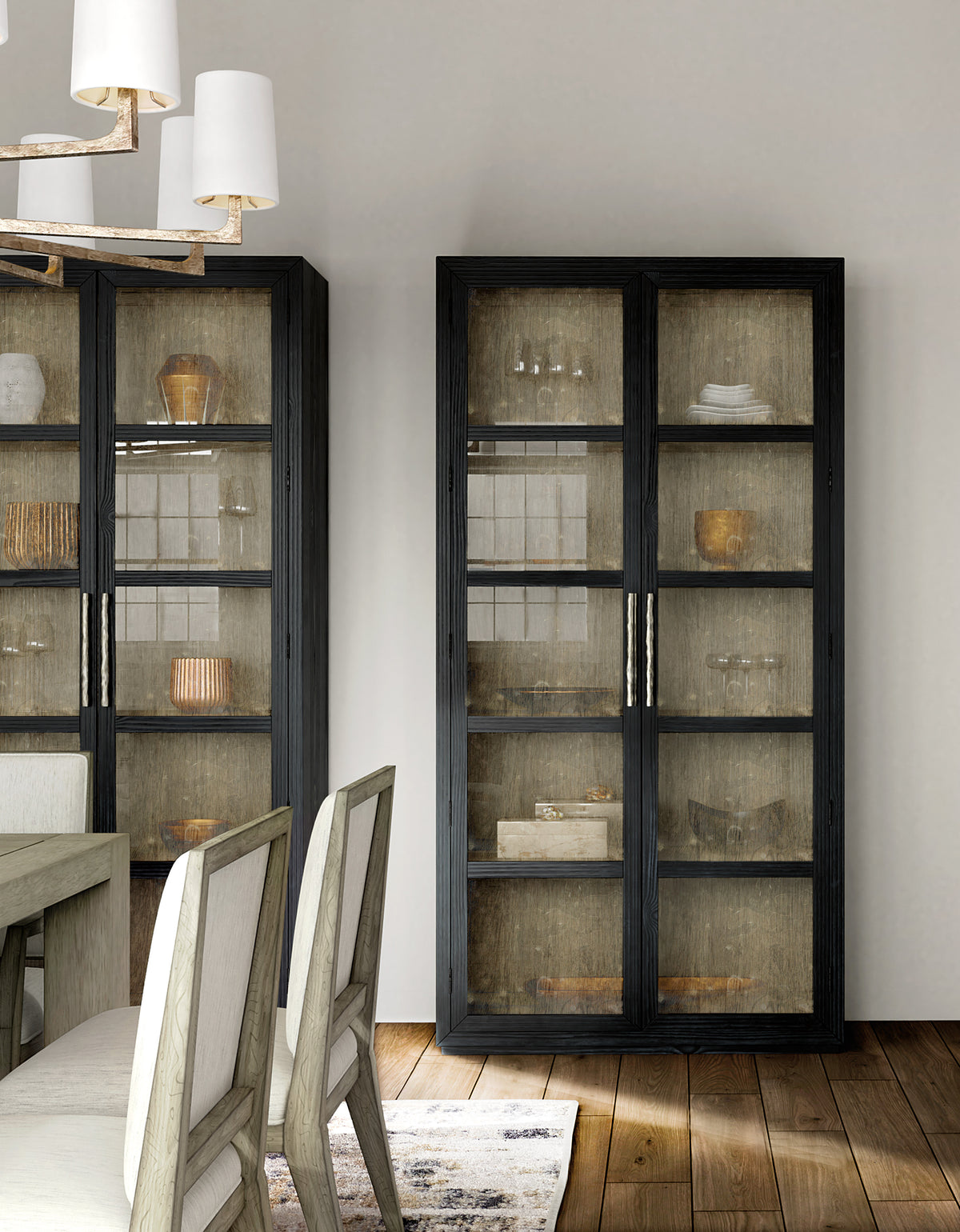 Linville Falls Shou Sugi Ban Curio Cabinet