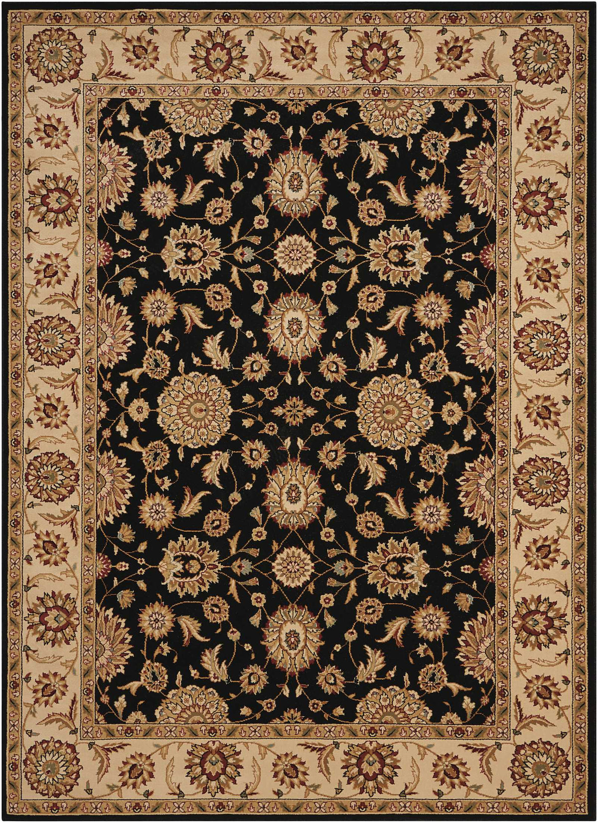 Persian Crown PC002 Black Rug