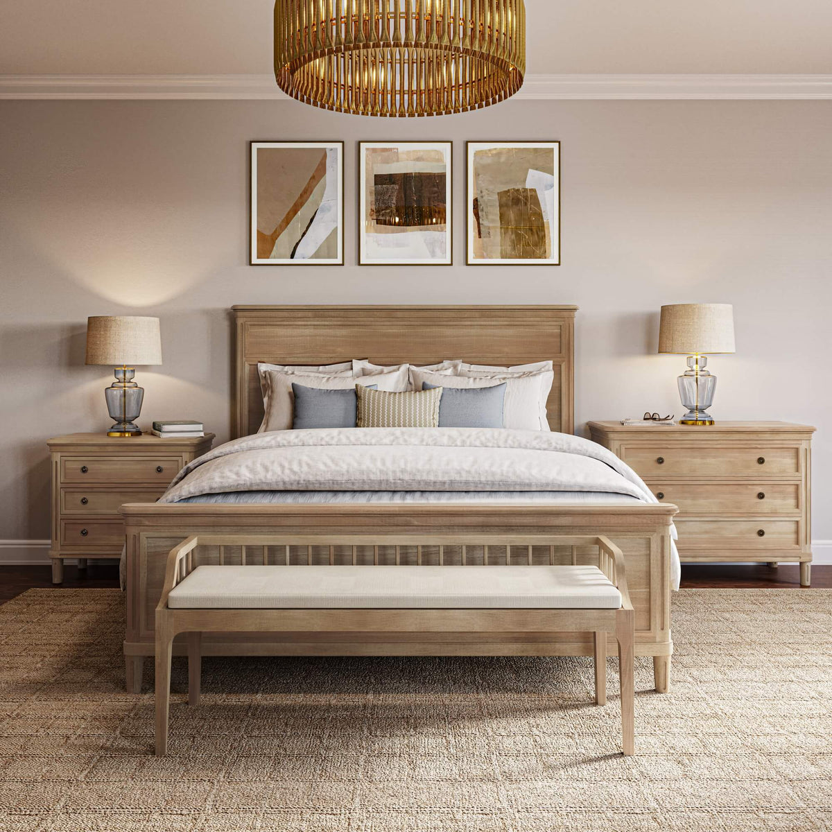Hayward Bed King in Fruitwood