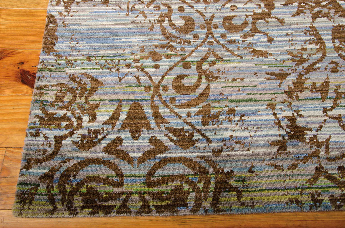 Rhapsody RH009 Blue Moss Rug