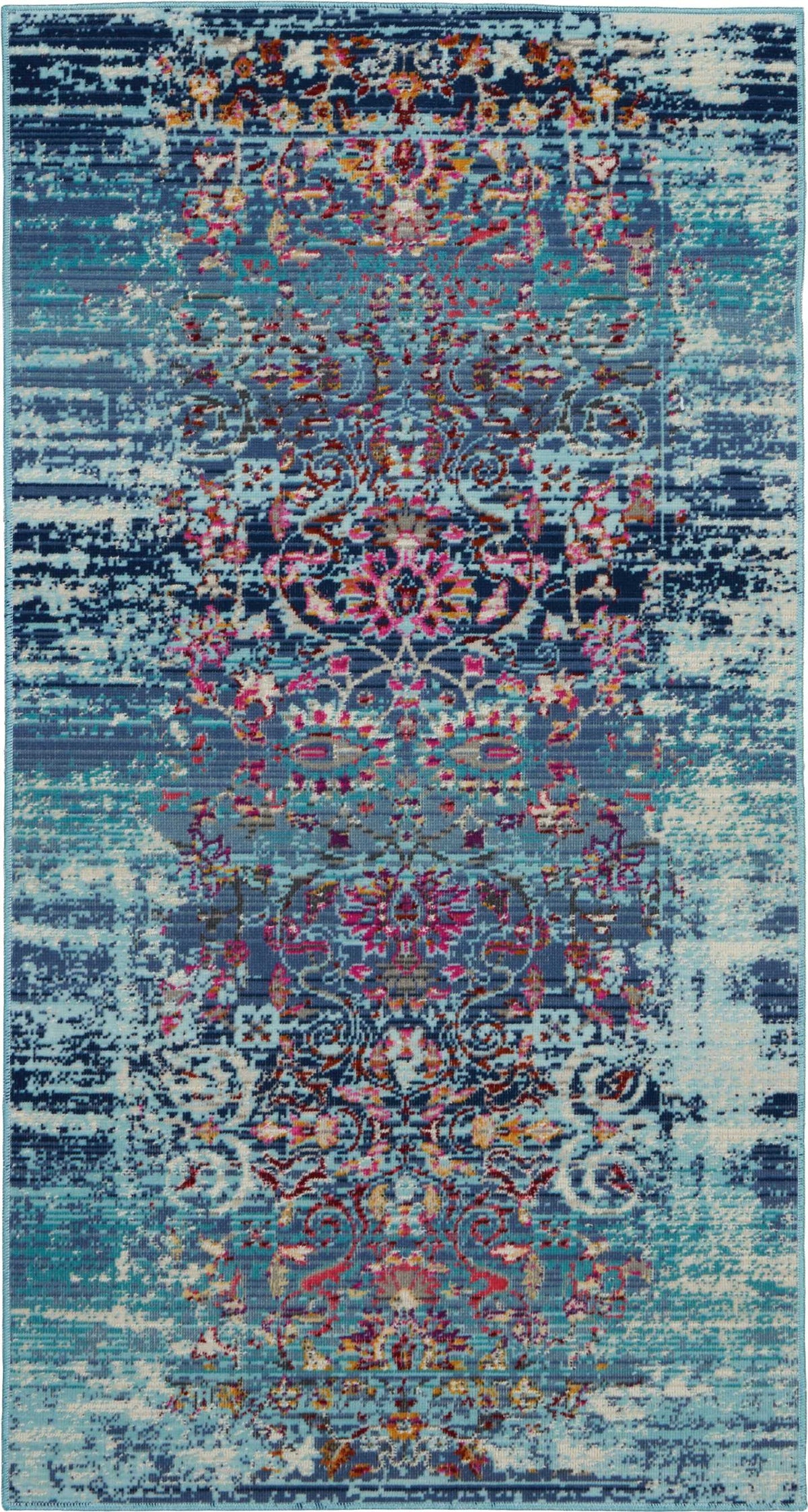Vintage Kashan VKA02 Blue Rug