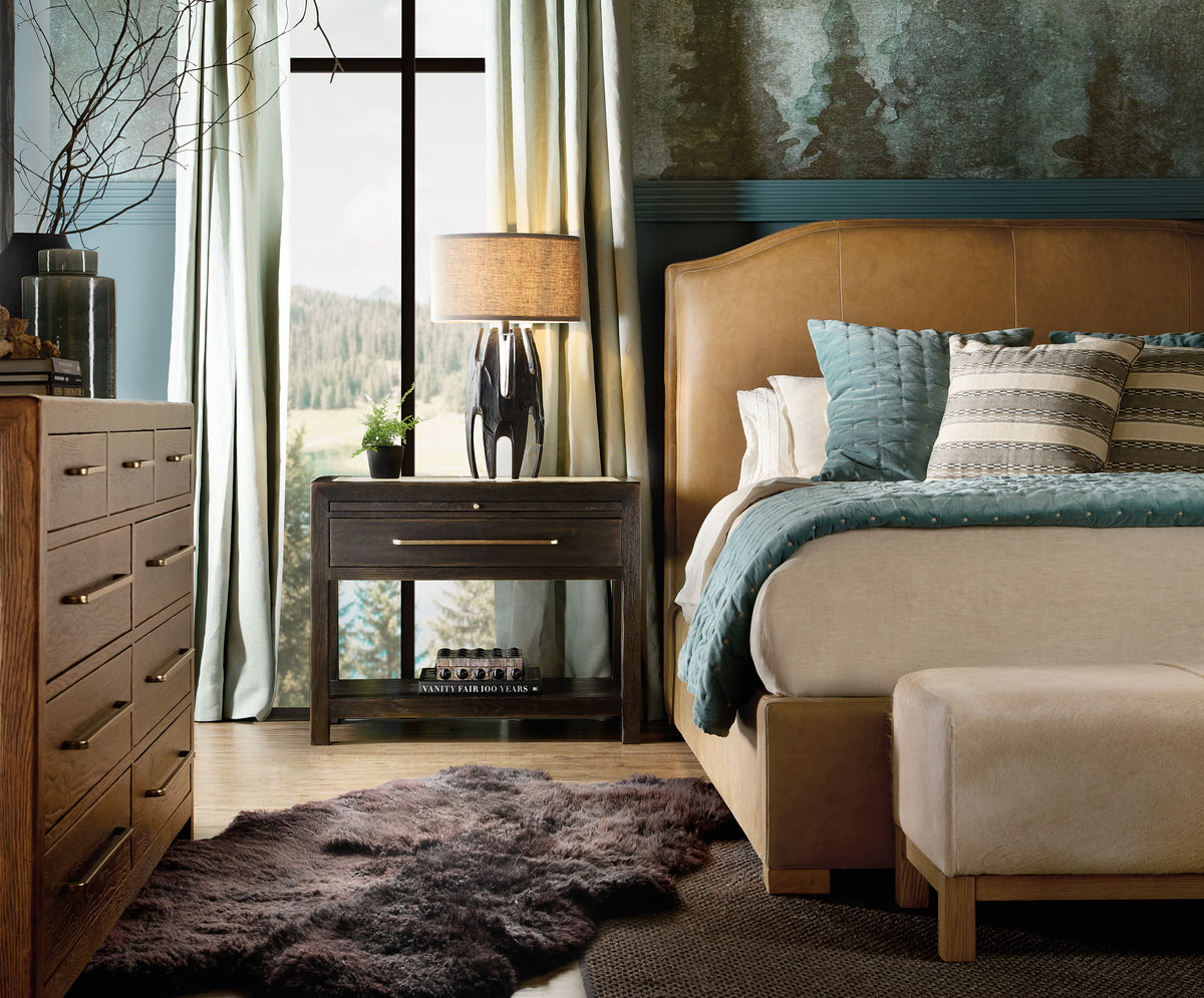Driftwood California King Upholstered Bed