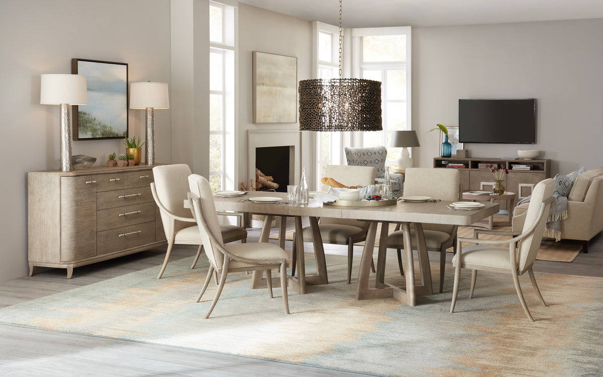 Affinity 78in Rectangle Pedestal Dining Table with 2-18in Leaves