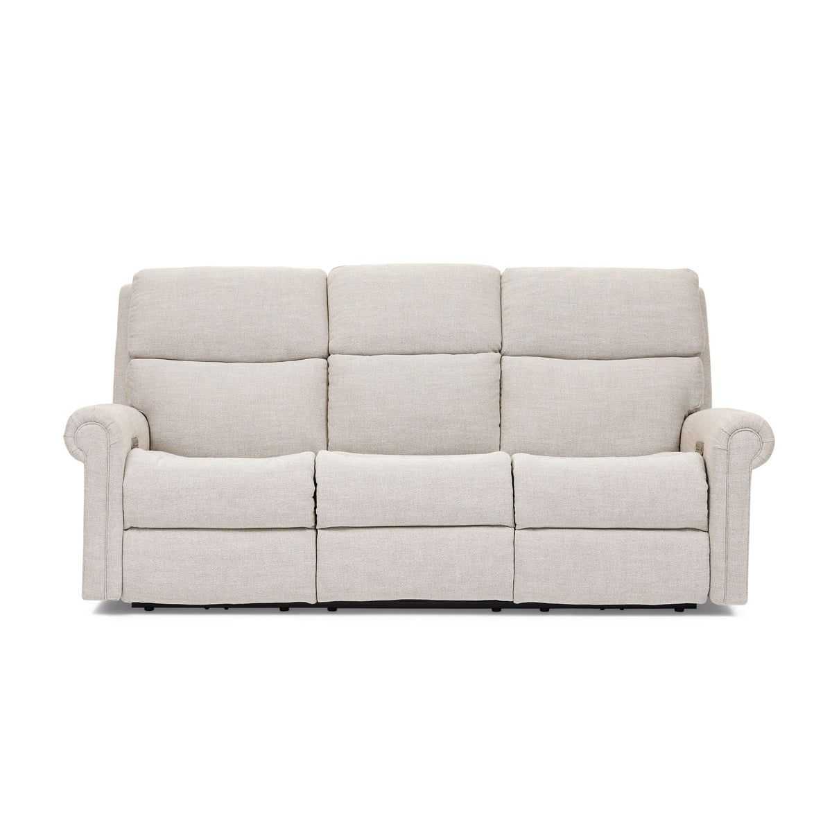 Bernard Fabric Power Reclining Sofa with Console, Power Headrest, & Lumbar