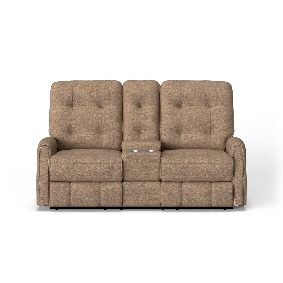 Devon Fabric Power Reclining Loveseat with Console