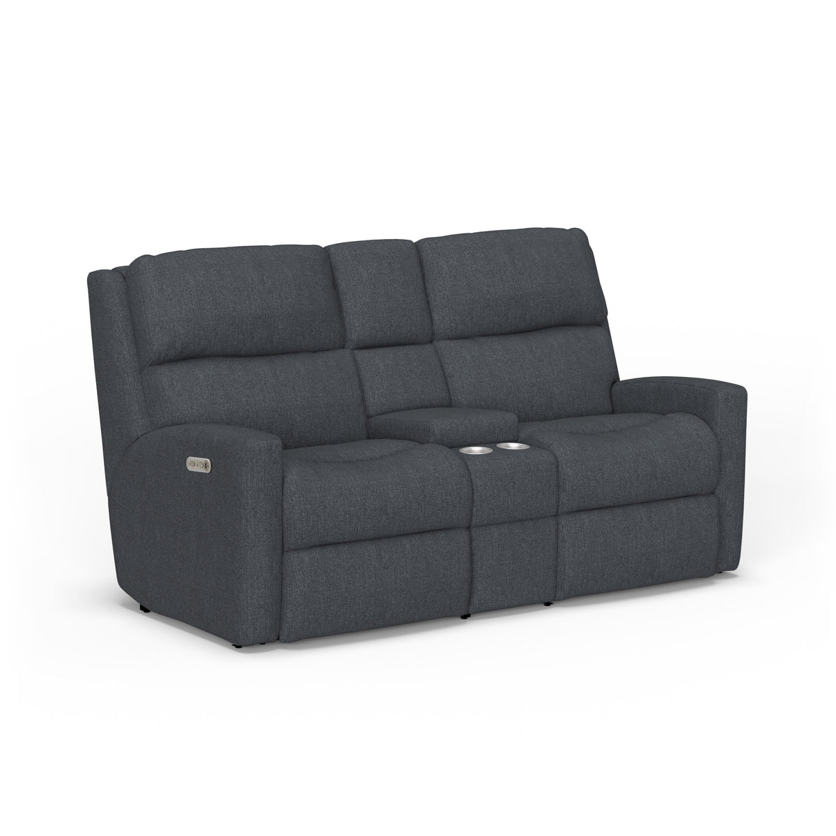 Catalina Fabric Power Reclining Loveseat with Console & Power Headrests